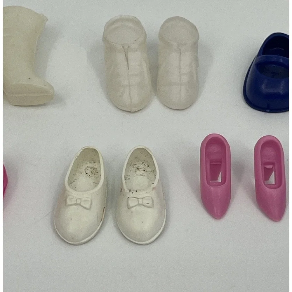 Vintage Lot of Shoes and Boots For Barbie Kelly Stacie Dolls 8 Pairs